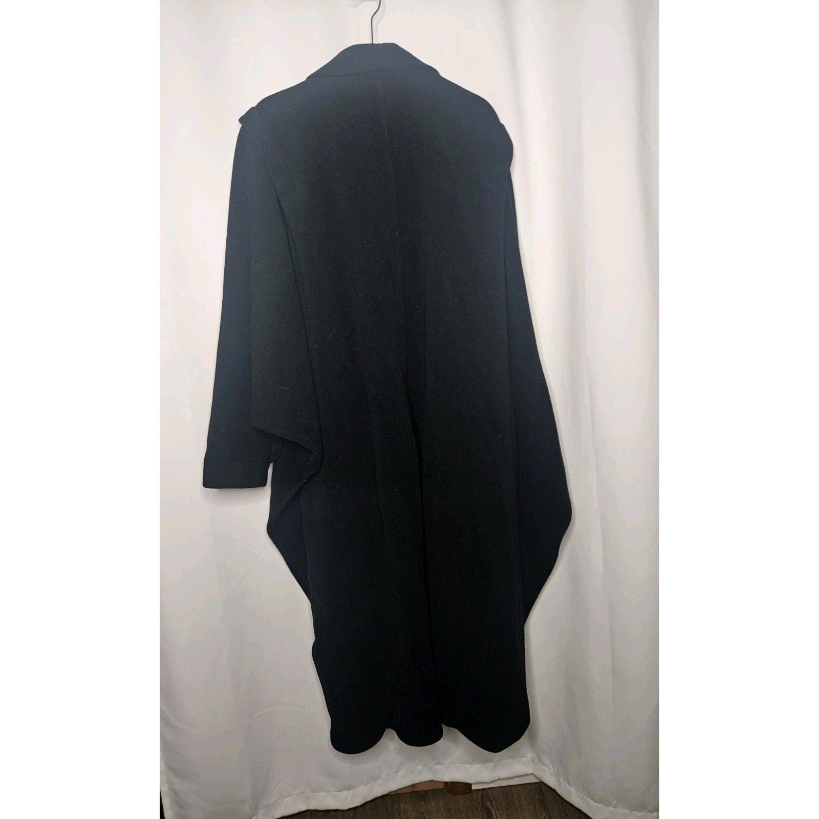 Vintage Komitor Wool Blend Cape Black Fur Accents One Size Fits All