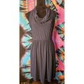 Judith March Vintage Dress Navy Cowl Neck Racer Back Sleeveless Stretch