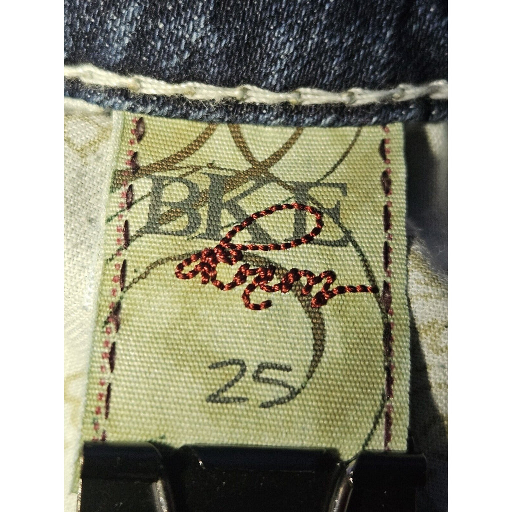 BKE Sabrina cropped jeans womens stretch denim distressed size 25 (2) L 23.5"
