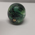Vintage Kerry Irish Art Glass Paperweight Green Swirl Irish 2" Made In Ireland