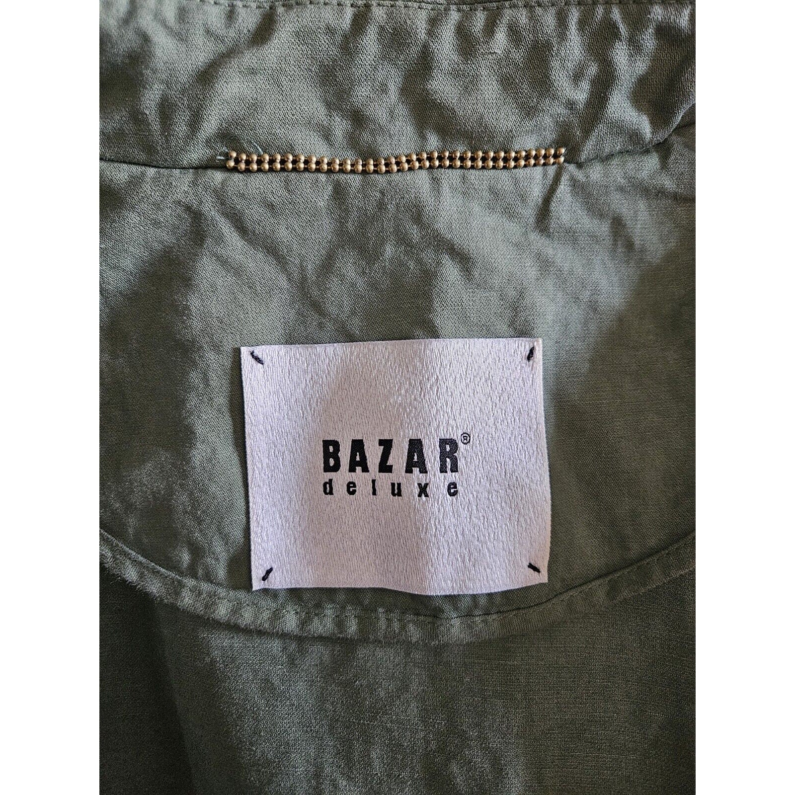 Rare Italian Designer Bazar Deluxe Olive Green Womens Jacket Med Tagila 44