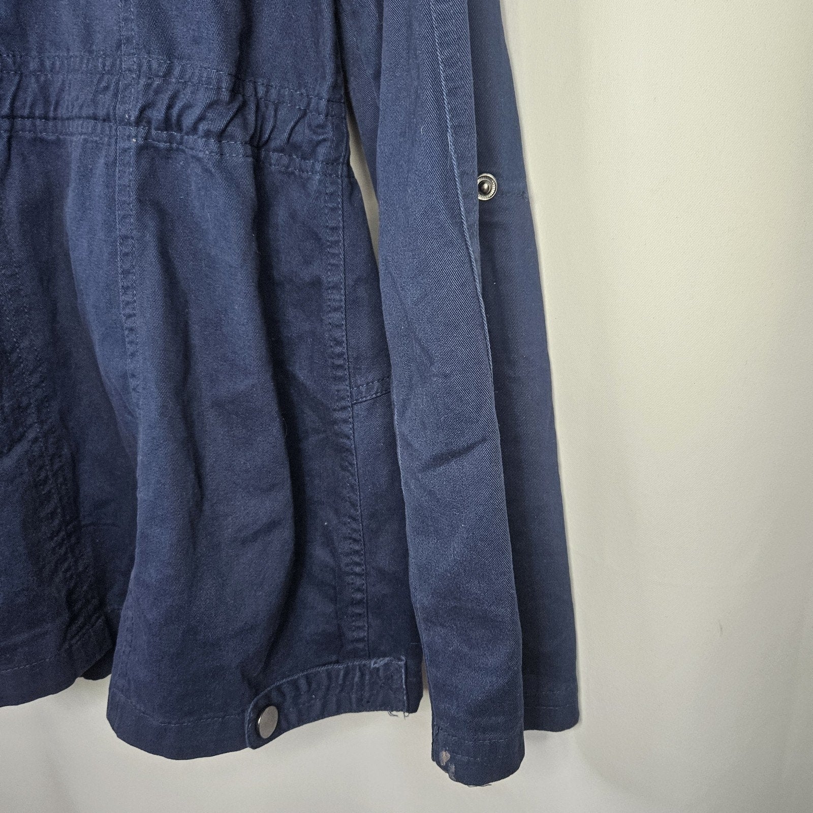 Ashley By 26 International Jacket Womens Medium Blue Utility Downtown Collection