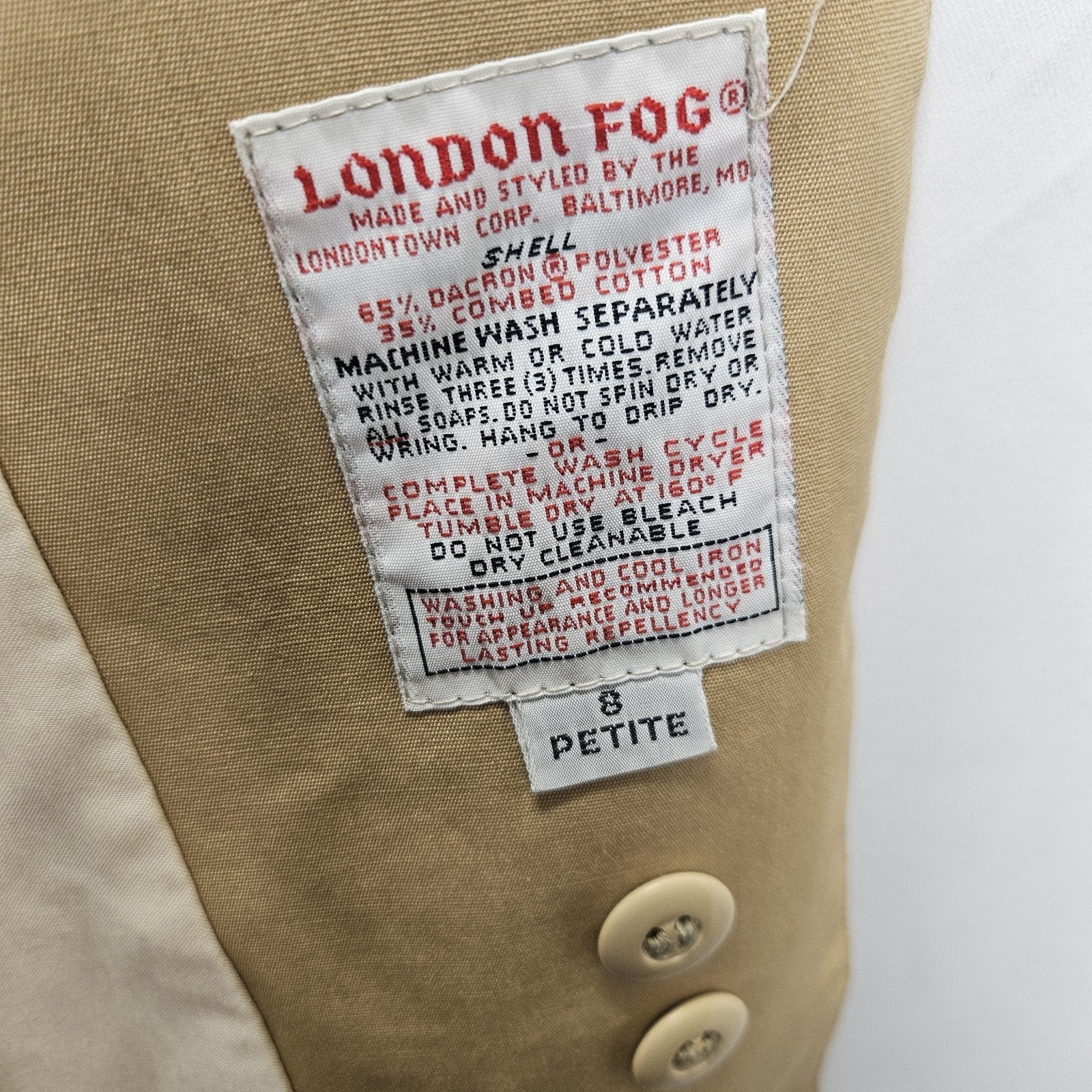 LONDON FOG 70s 80s Vintage Women's Khaki Long Trench Coat 8P Biggs Preppy Retro