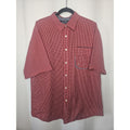 Tommy Hilfiger Jeans Men's Size XL Short Sleeve Button Front Shirt Red Check Y2K