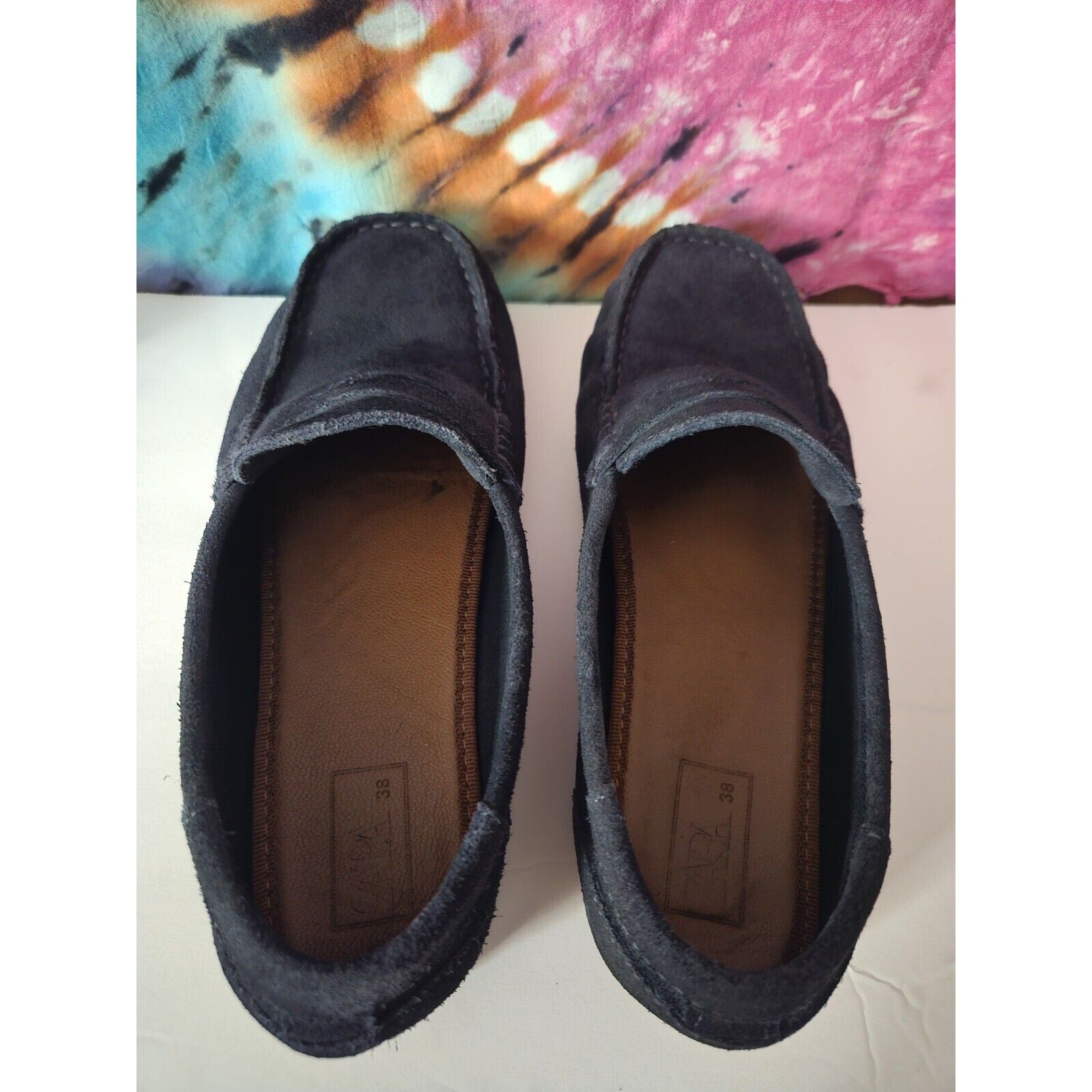 Zara Basic Collection Women's Navy Blue Slip On Loafers Size 7 EU 38