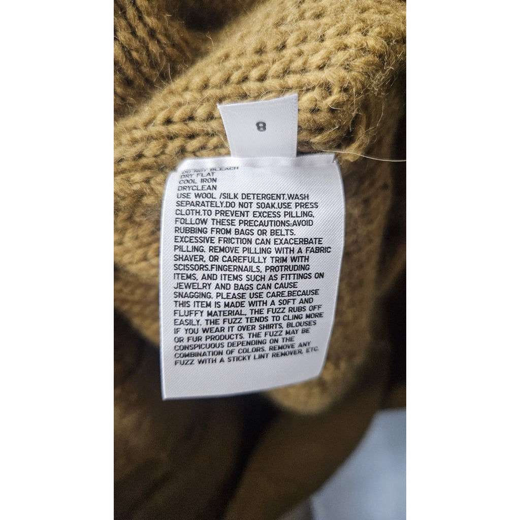 Uniqlo x JW Anderson Tan Sweater Dress Small Chunky Knit Sweater Midi Dress