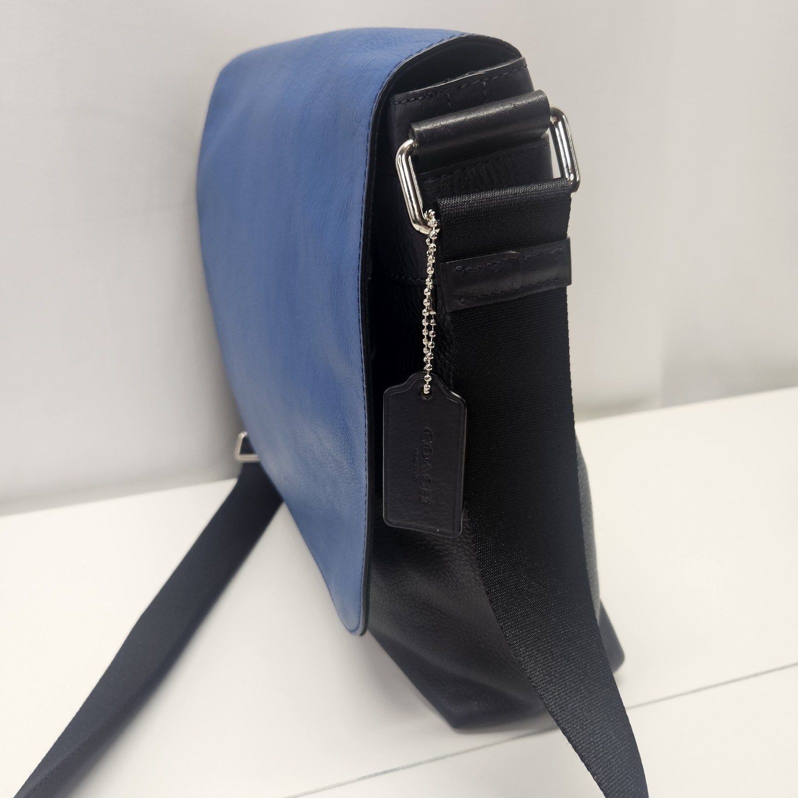 Coach Sullivan Small Messenger Sport Calf Leather Midnight/Denim F72108 $325