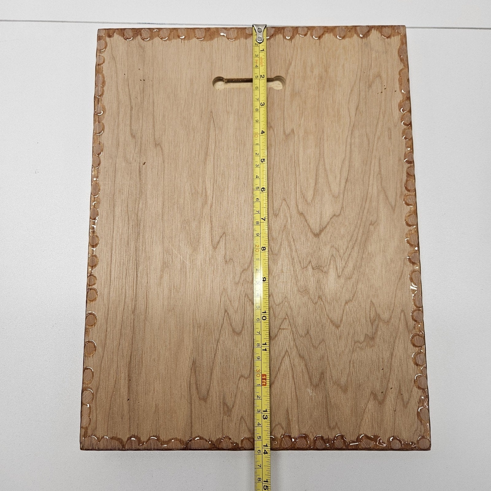 VTG 1980’s Minnie Mouse Wood Foil Art Epoxy Wood Frame Prism Plaque Collectible