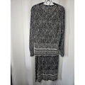 Briggs New York 2PC Set Womens Plus Black & White Blouse/Top W Maxi Skirt Sz 2X