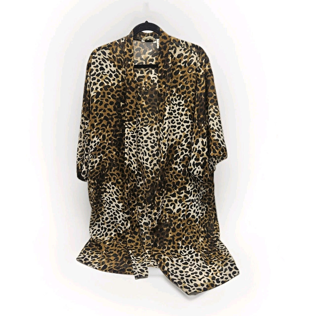 Vtg Y2K Secret Treasures Women's Sleepwear Kimono Robe Animal Print Size Large