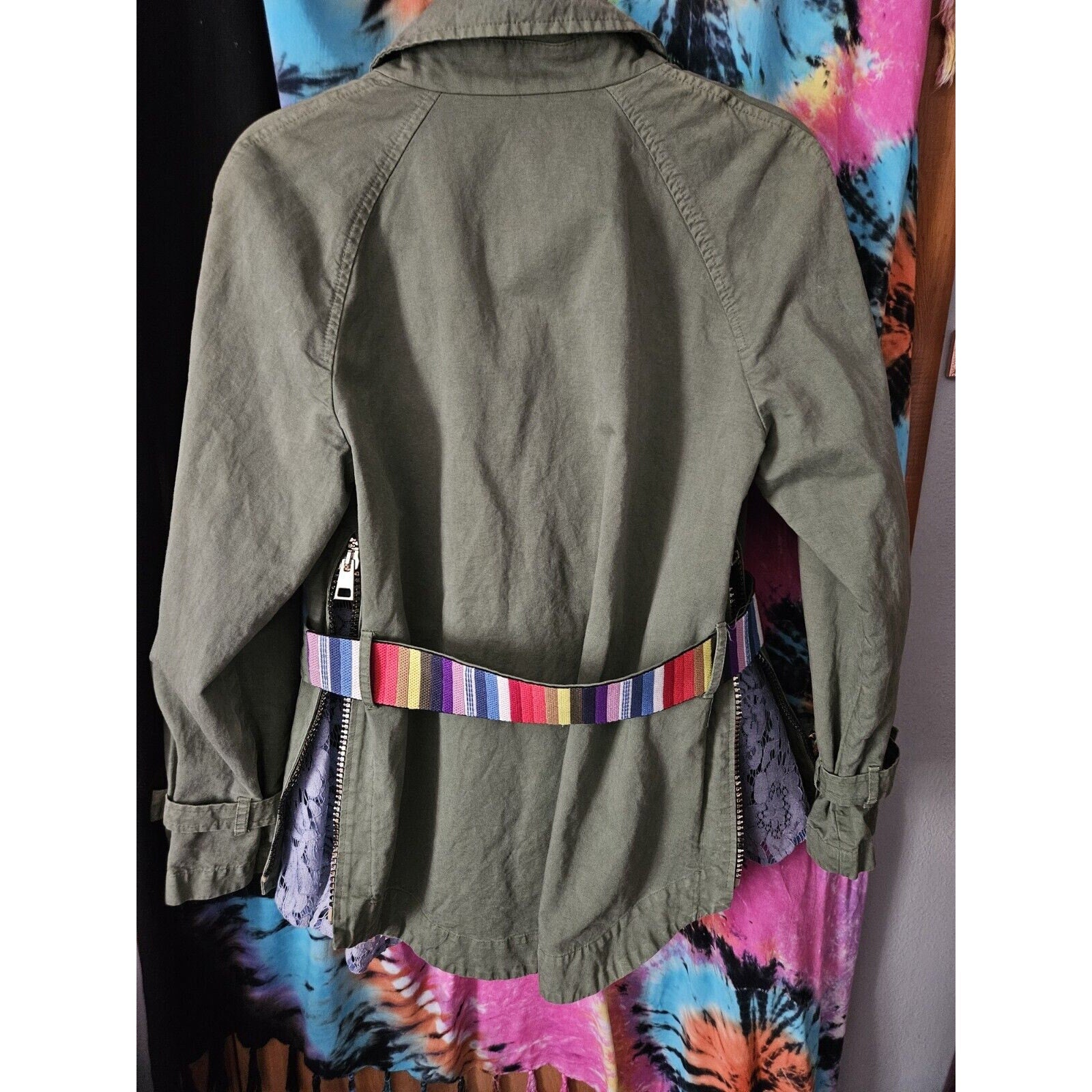 Rare Italian Designer Bazar Deluxe Olive Green Womens Jacket Med Tagila 44