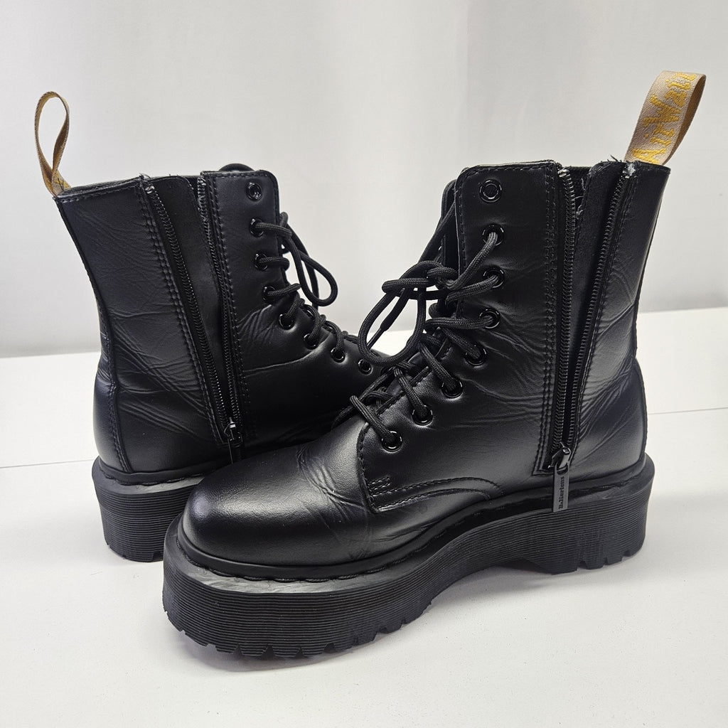 Dr. Martens V Jadon II Mono Platform Black Vegan Unisex Boot Mns 7 Womns 8