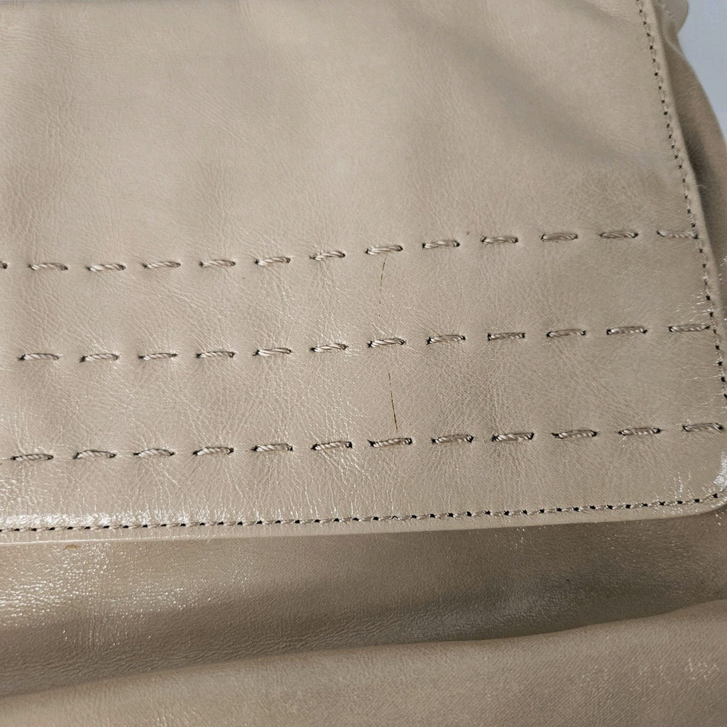 Patent Leather Handbag DONALD J PLINER Nude Mini Shoulder Bag Flap Over Purse
