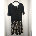 Julian Taylor New York Knit Dress Stretch Black & White Womens Size Large