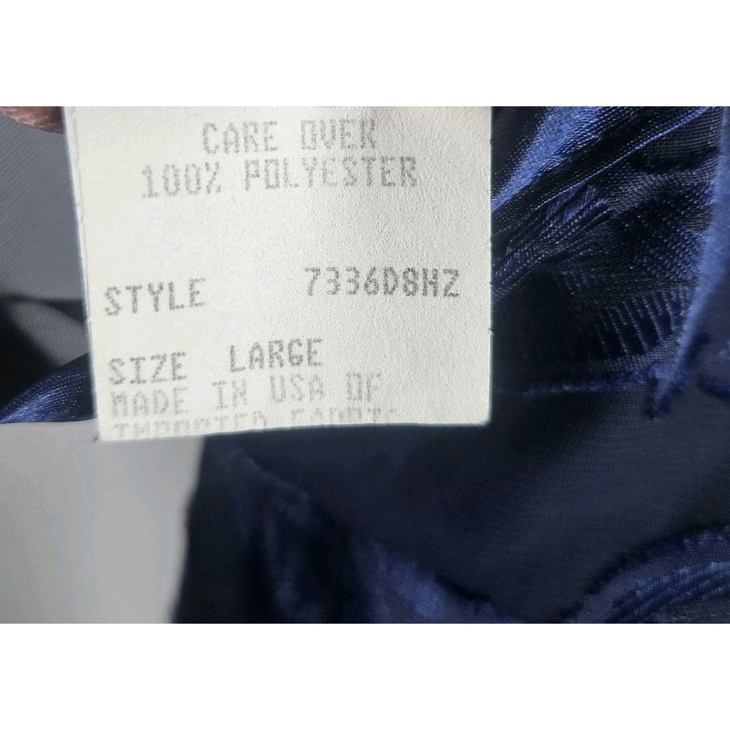 Vtg 90s Angelique Semi Sheer Slip Dress Blue Large Nightgown Lingerie Floral
