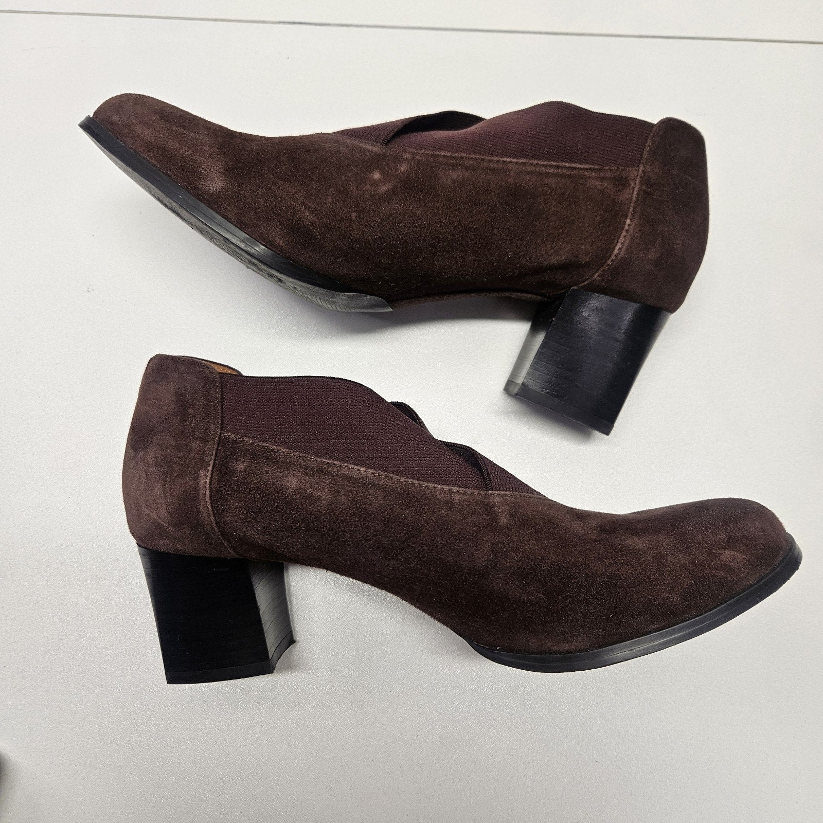 L'Amour Des Pieds Pirisa Suede Booties Ankle Boots Size 8.5 M Chocolate Brown