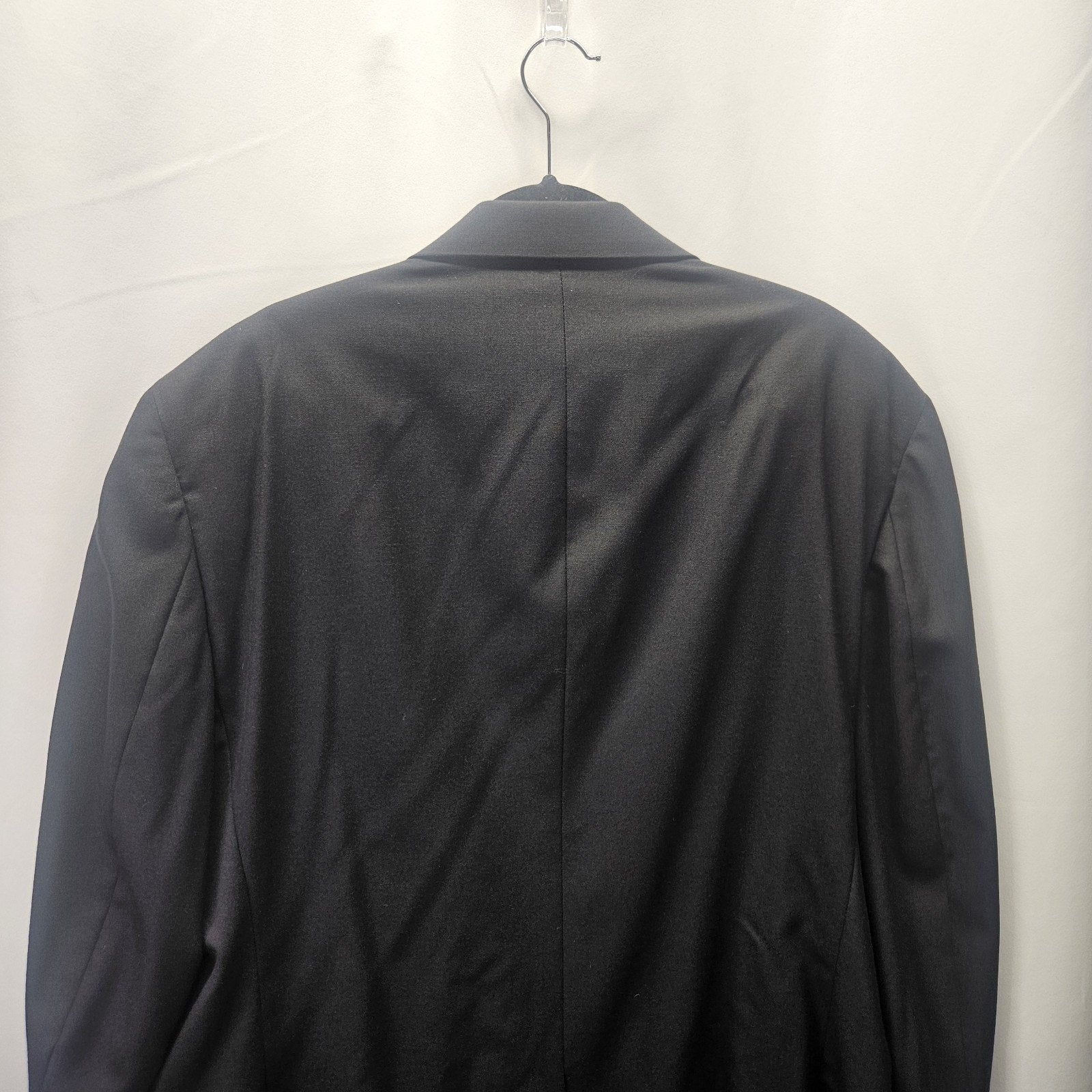 Vtg Jos A Bank Men's Black 3 Button 100% Wool Suit Coat Blazer Jacket 50 Long