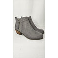 DR. SCHOLL'S Women's Dark Shadow Grey Brianna Perforated Block-Heel Booties SZ 8