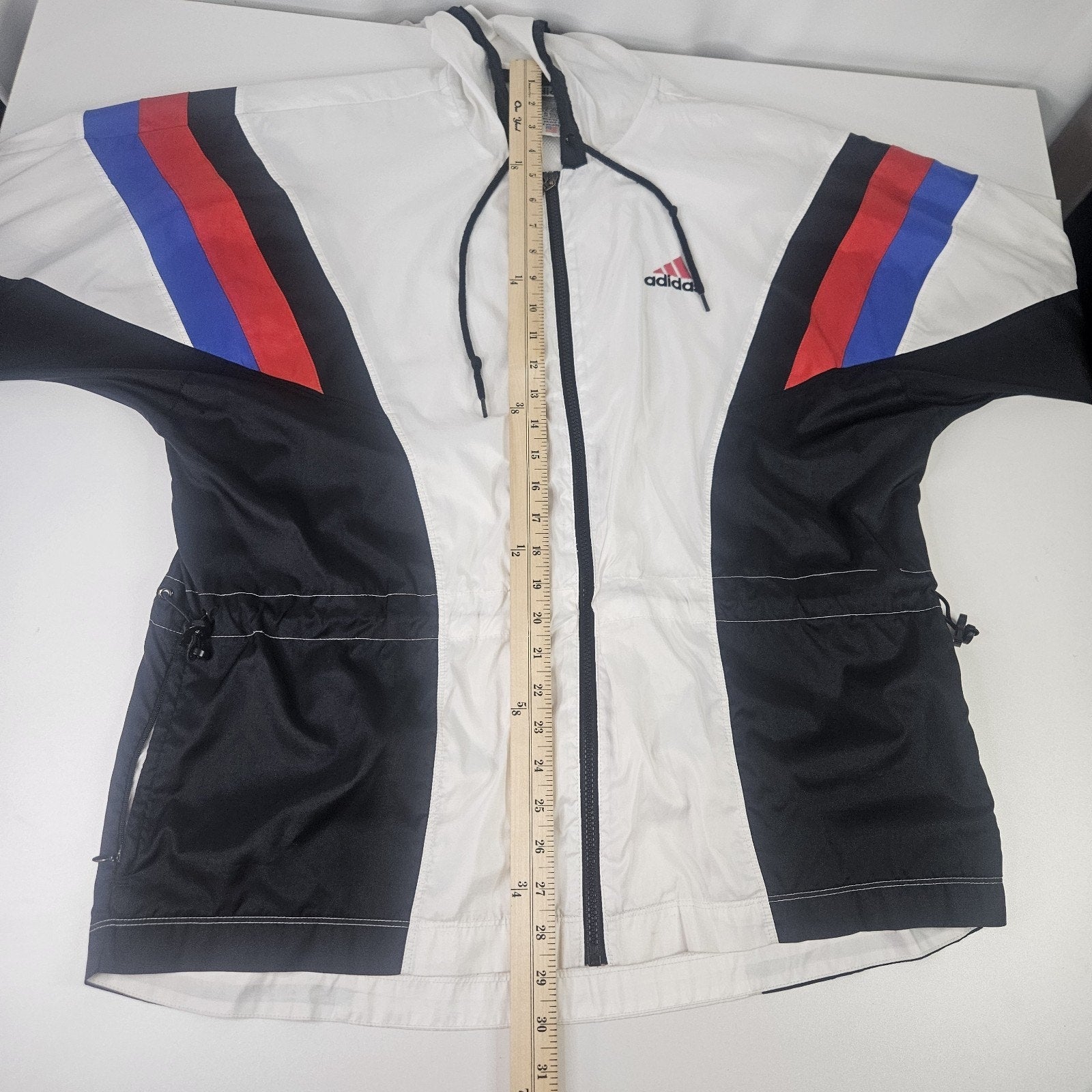 Vintage 90s Adidas Originals Windbreaker Jacket Football Mens Medium Sportswear