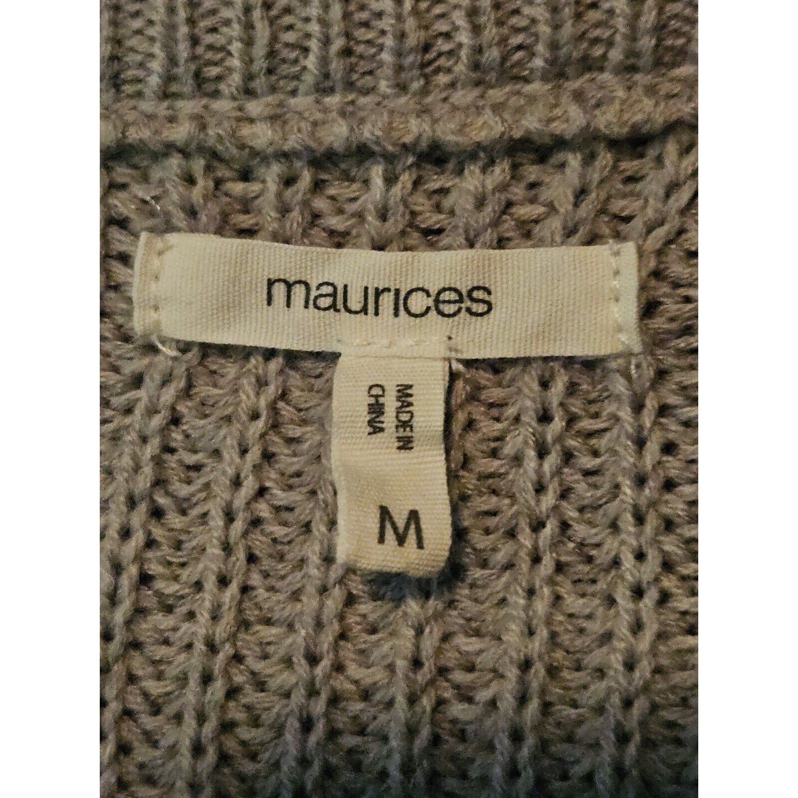 Maurices Distressed Cropped Gray Button Front Sweater Women's Size Med 8-10