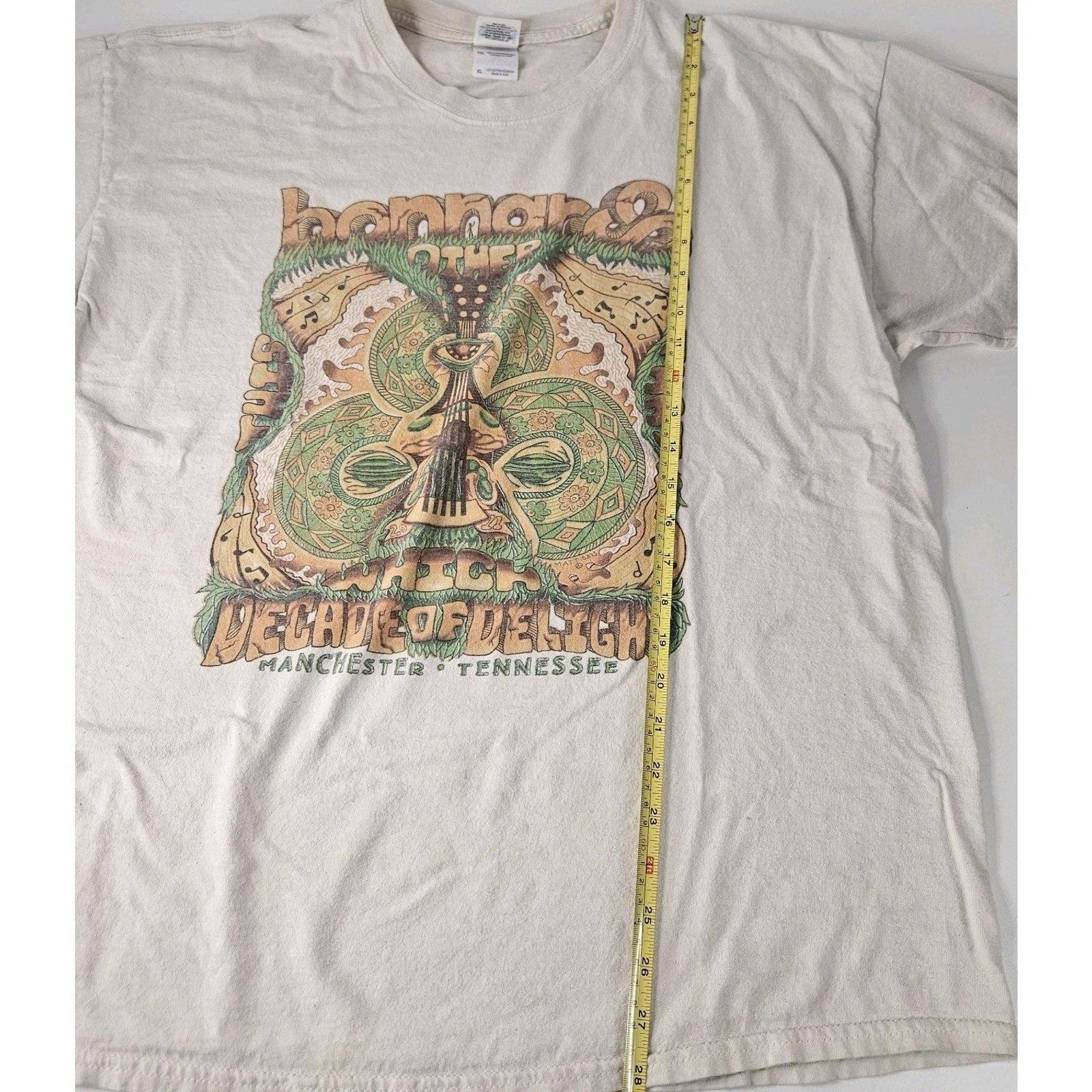 Bonnaroo Decade of Delight Music Festival T Shirt Mens Sz XL *Stained