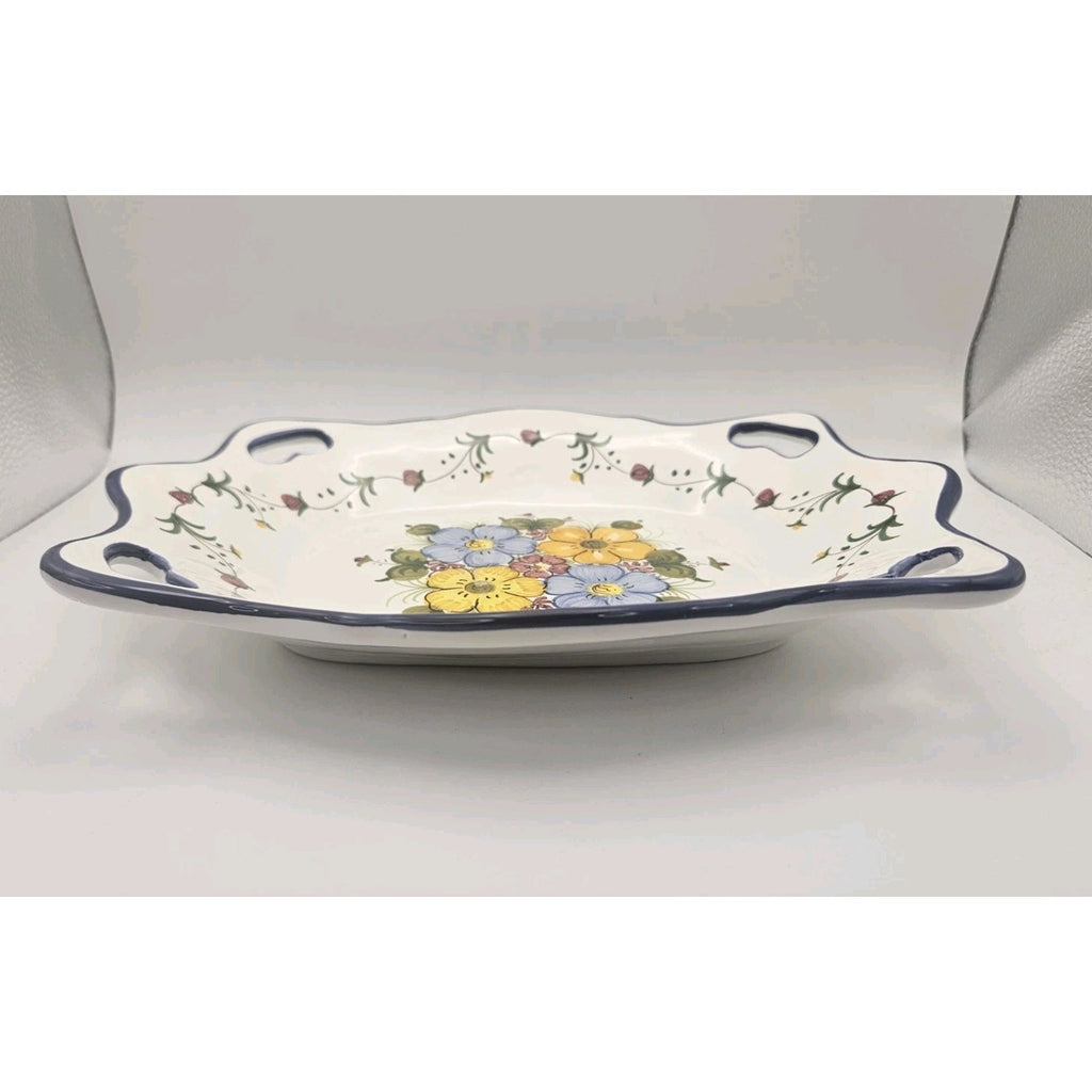 Ceramica Albalat Spanish Pottery Hand-Painted 10.5" Serving Platter Wall Plate