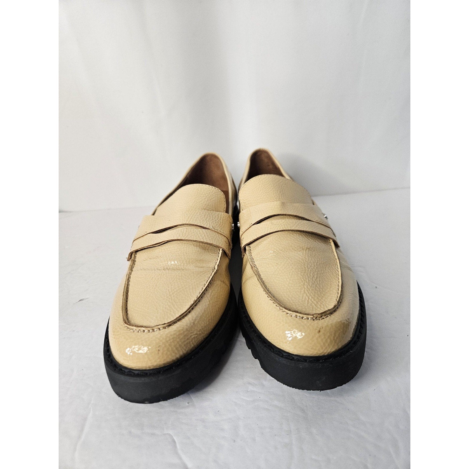 Chunky Y2K Design Shoes Franco Sarto Size 9 Womens Balin Lug Sole Penny Loafer
