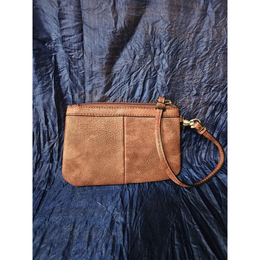 Wilsons Leather Mini Wristlet Coin Purse Burgundy Small Wallet