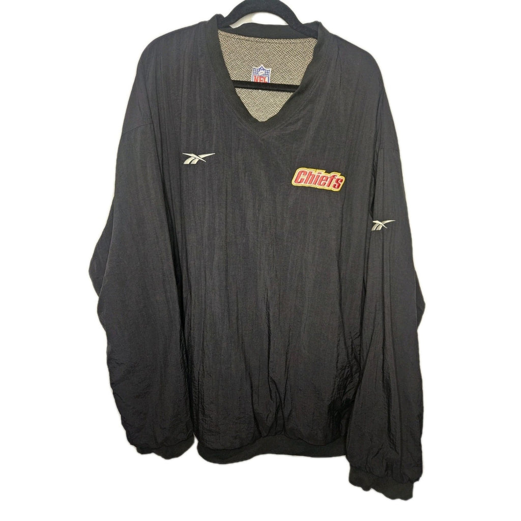 Vintage Reebok Pro-Line KANSAS CITY CHIEFS Embroidered Reversible Jacket 2XL XXL