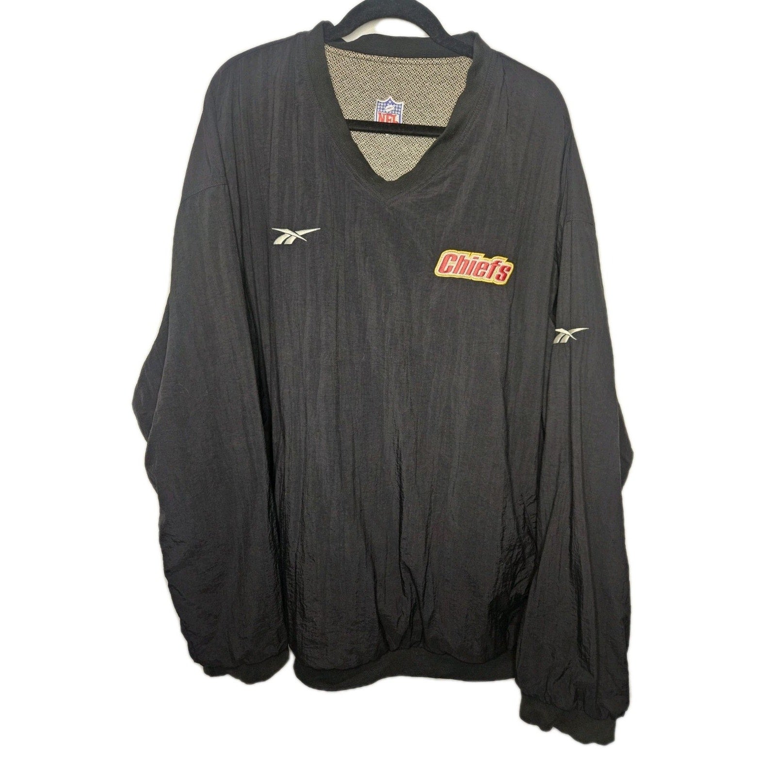 Vintage Reebok Pro-Line KANSAS CITY CHIEFS Embroidered Reversible Jacket 2XL XXL