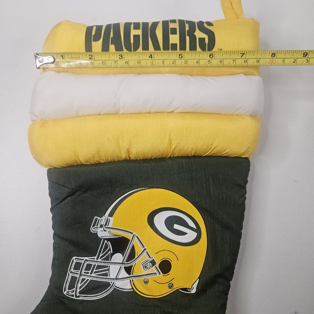 Vintage 1992 Team NFL Green Bay PACKERS Christmas Football Stocking Plush 12"