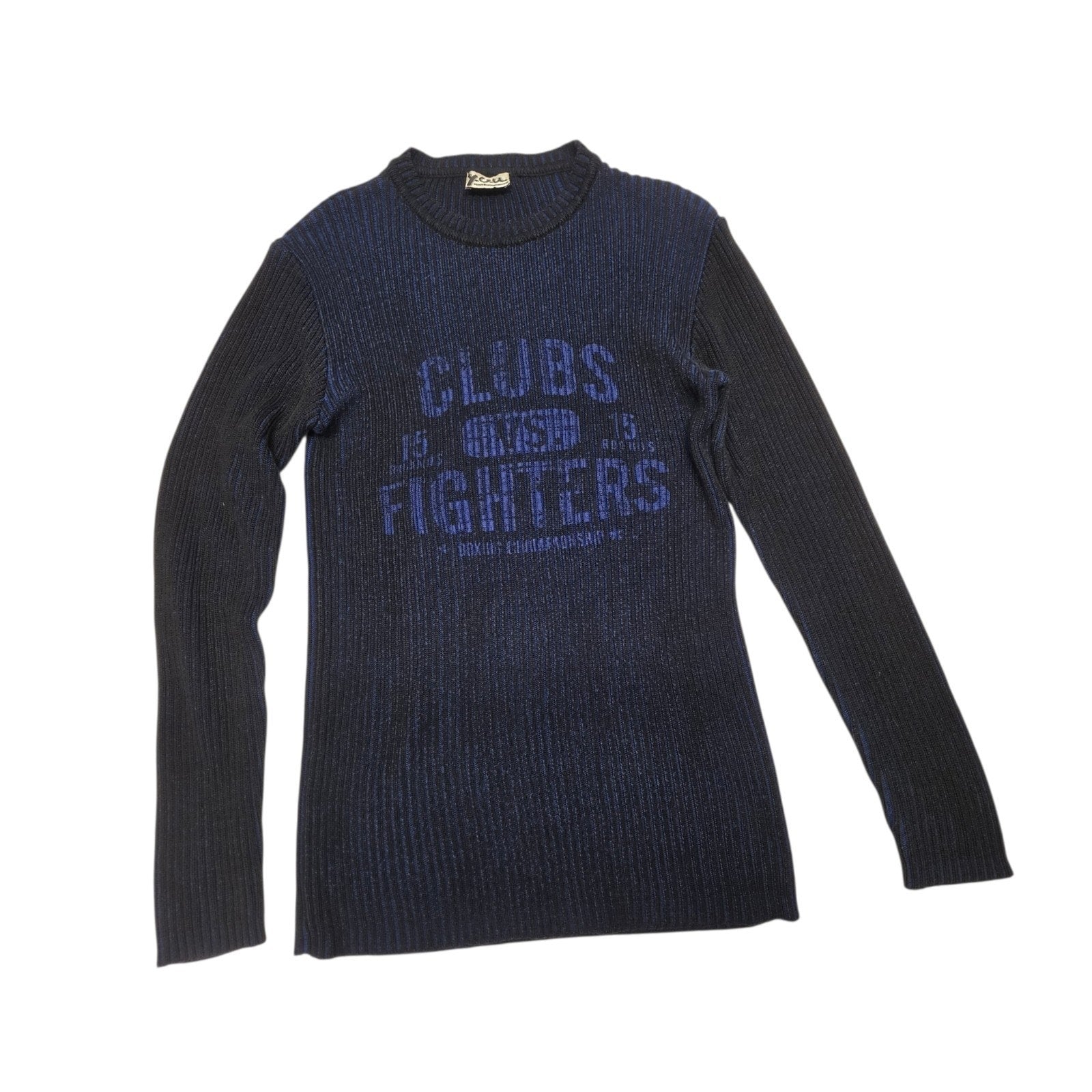 Japanese Style Y2K Vintage Knitwear Knit Sweater Sweatshirt Fighter Club Boxing