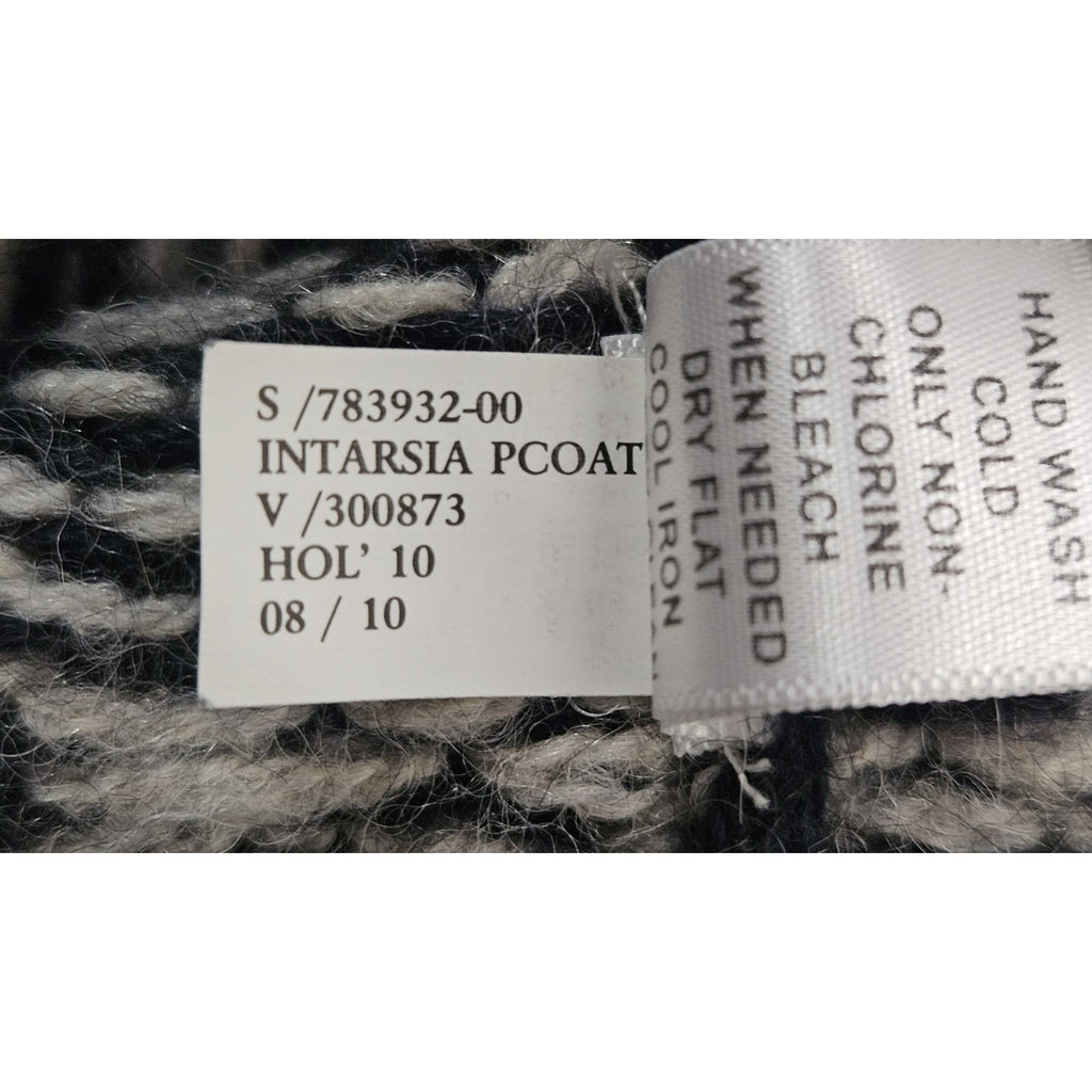 Banana Republic Navy & White Fair Isle Alpaca Blend Cardigan Sweater Size Small