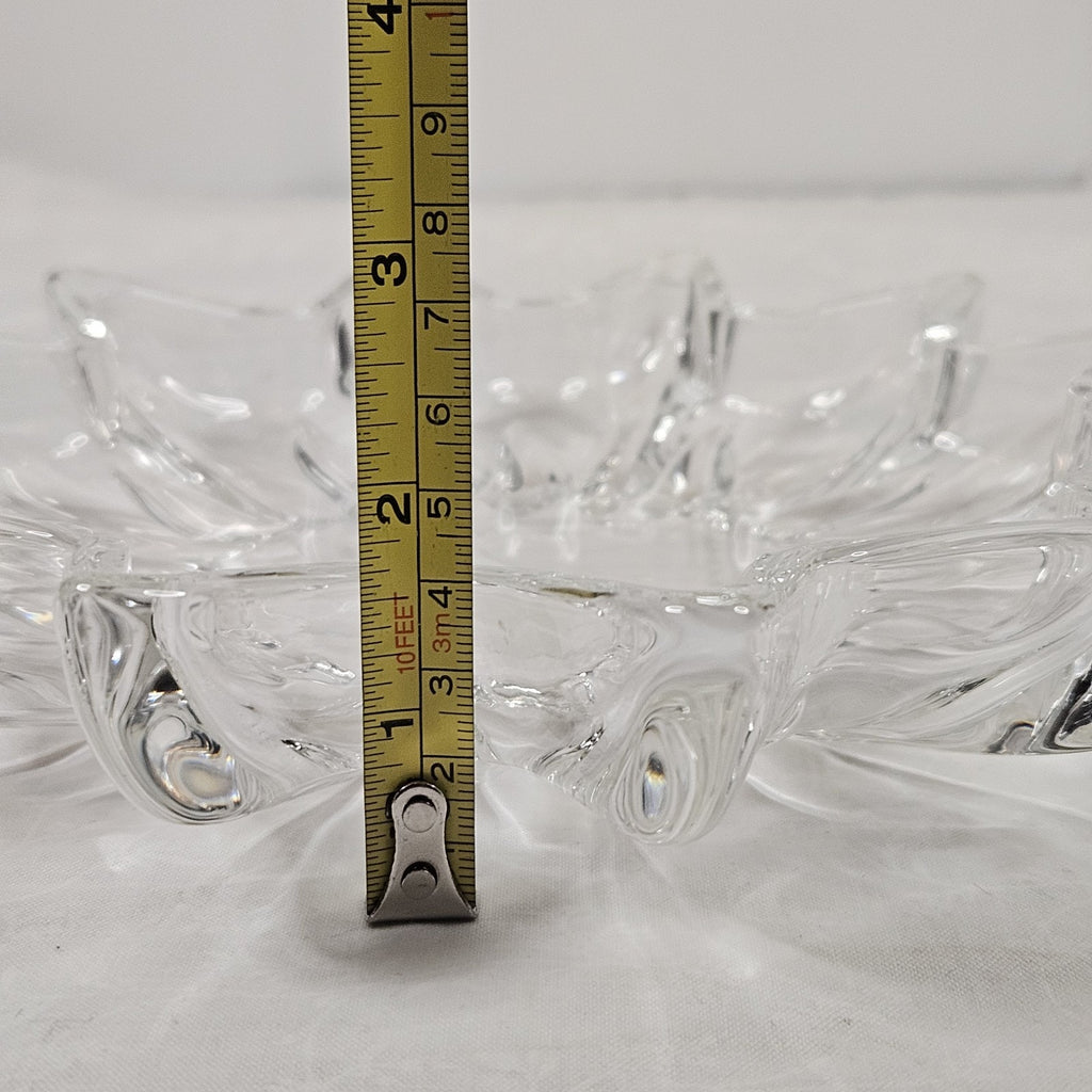 Vintage Heavens Gate Sun Moon Stars Glass Trinket Serving Dish Celestial