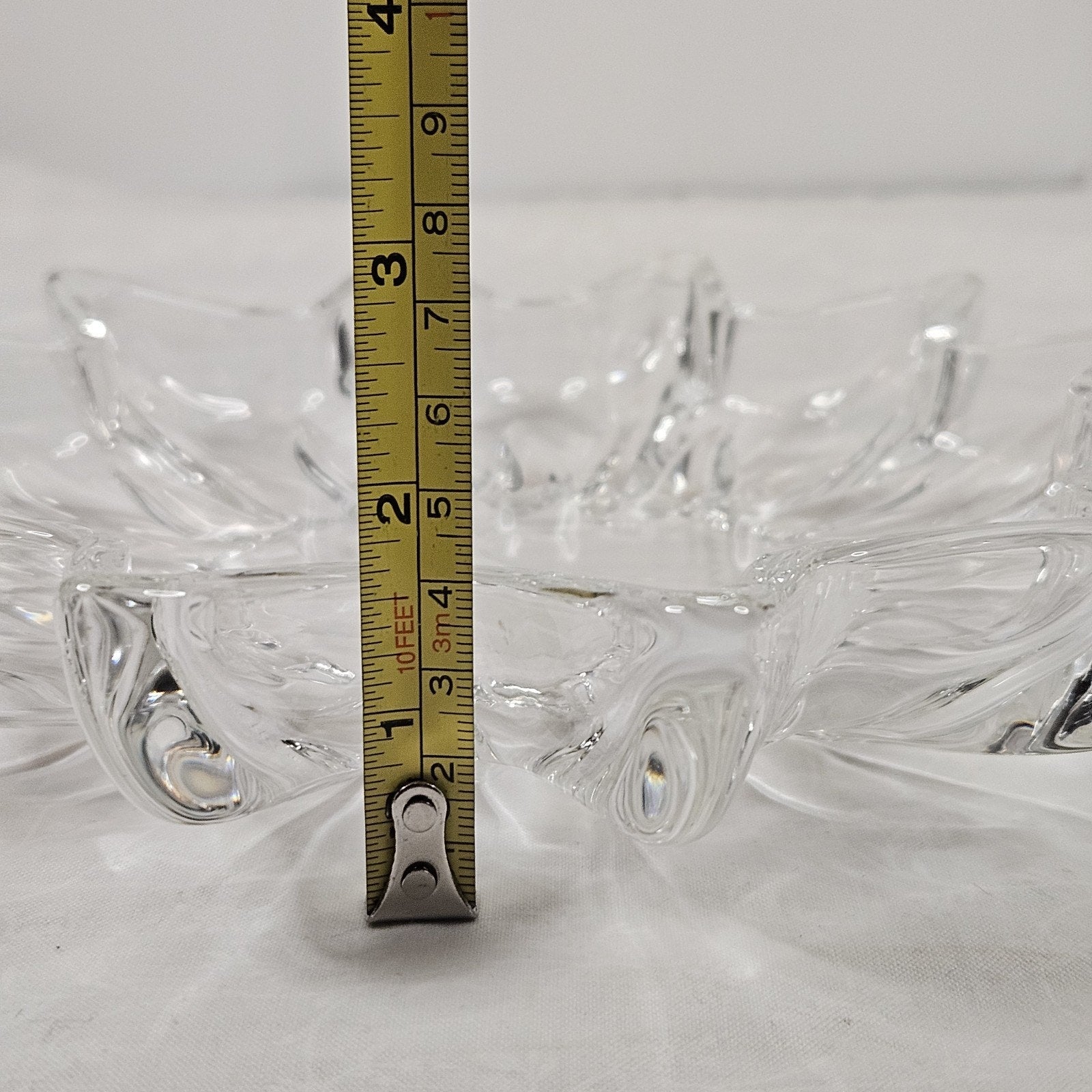 Vintage Heavens Gate Sun Moon Stars Glass Trinket Serving Dish Celestial