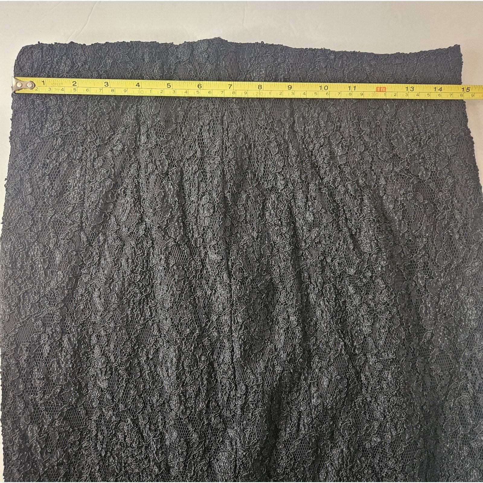 Vintage EN ROUTE Midi Length Skirt Black Lace Pencil Skirt Stretch Size Large