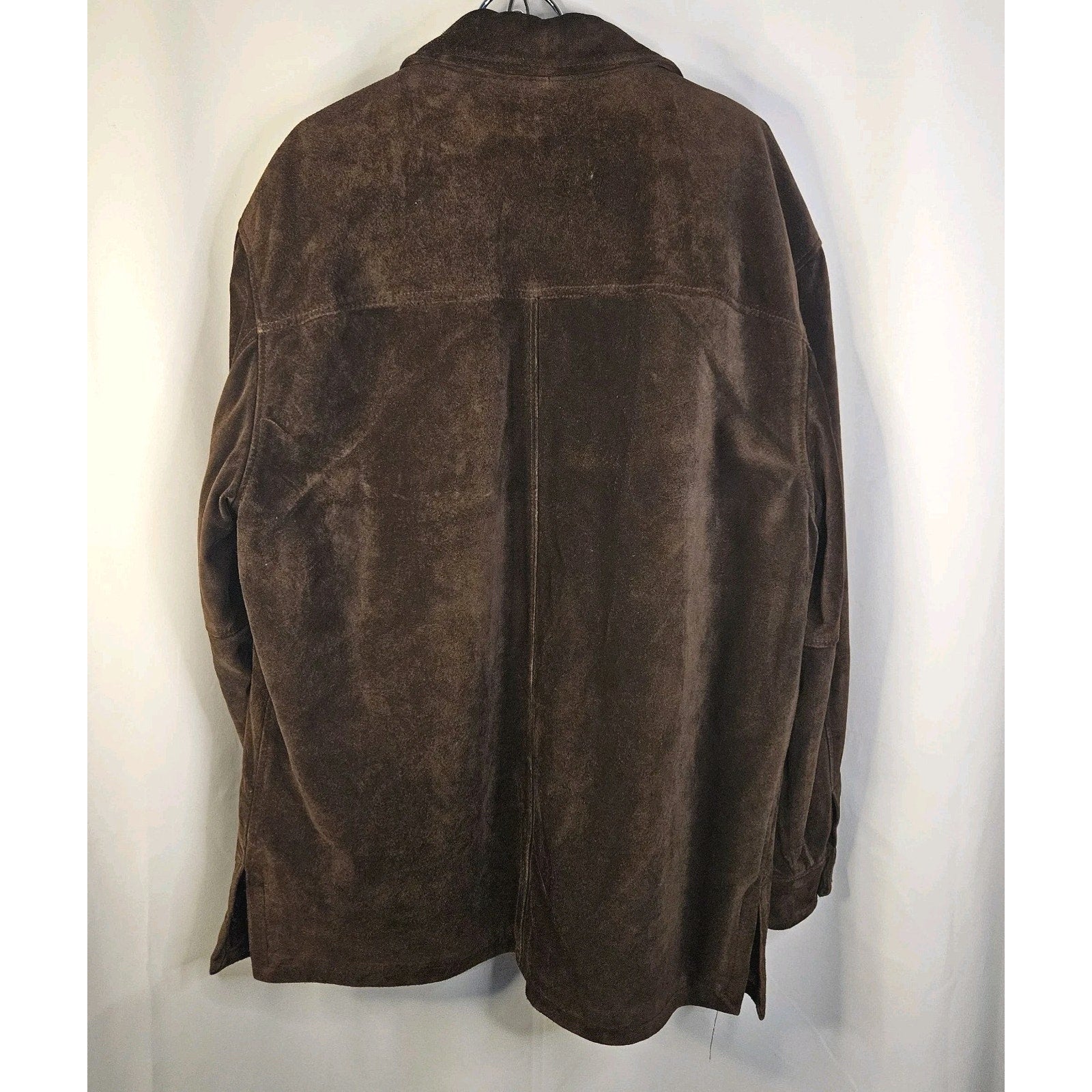 VTG Mens Metropolitan View Heavyweight Suede Jacket Car Coat 54 2XL Italy Made
