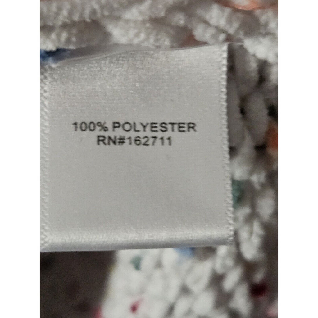 It's Our Time White Confetti Distressed Crop Sweater Medium Soft Chunky Knit