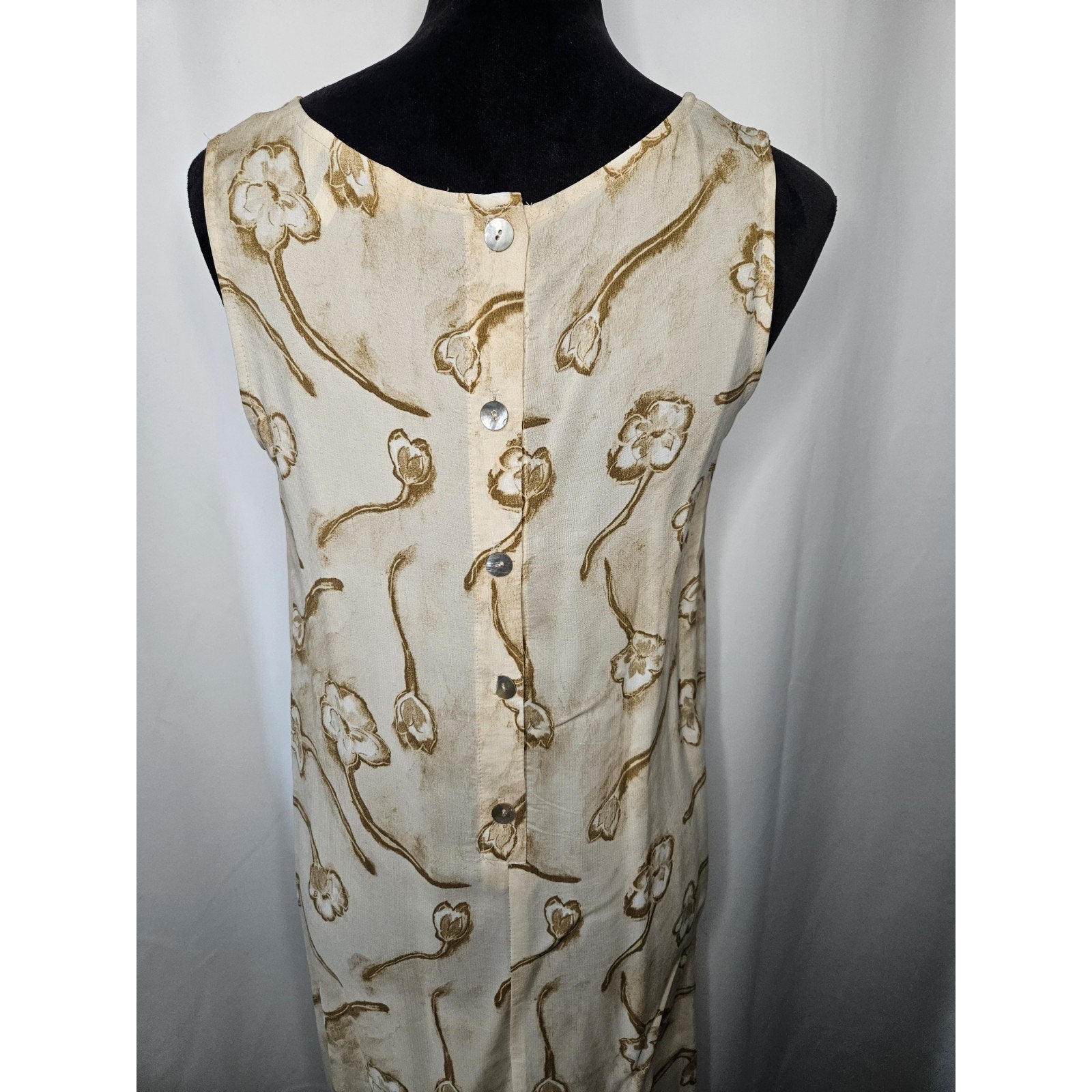 Vintag OutFit JPR Maxi Dress Womens Long Embroidered Detail Side Slit Medium