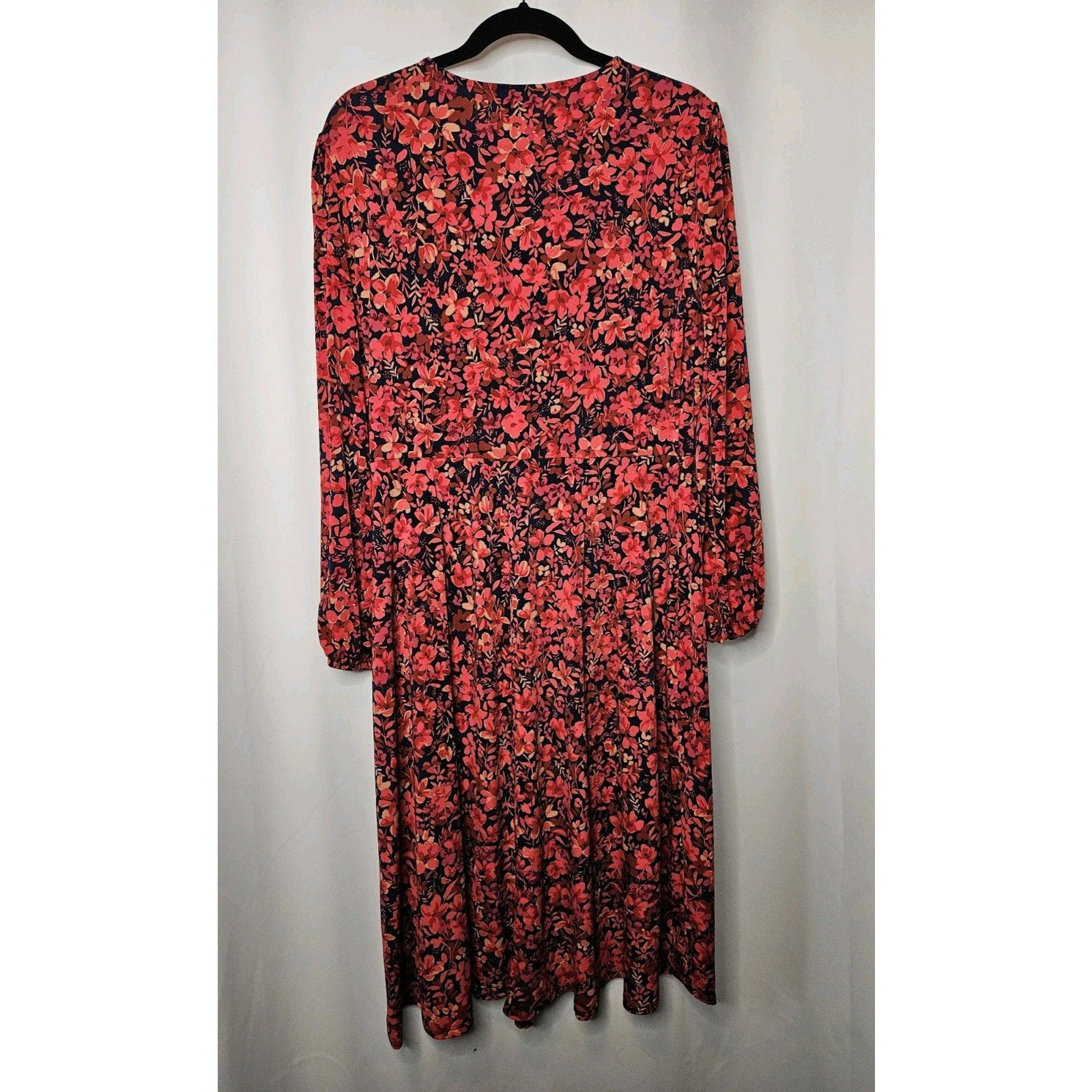 Maggy London Women Midi Dress Size L Floral Wedding Guest Party Spring Summer