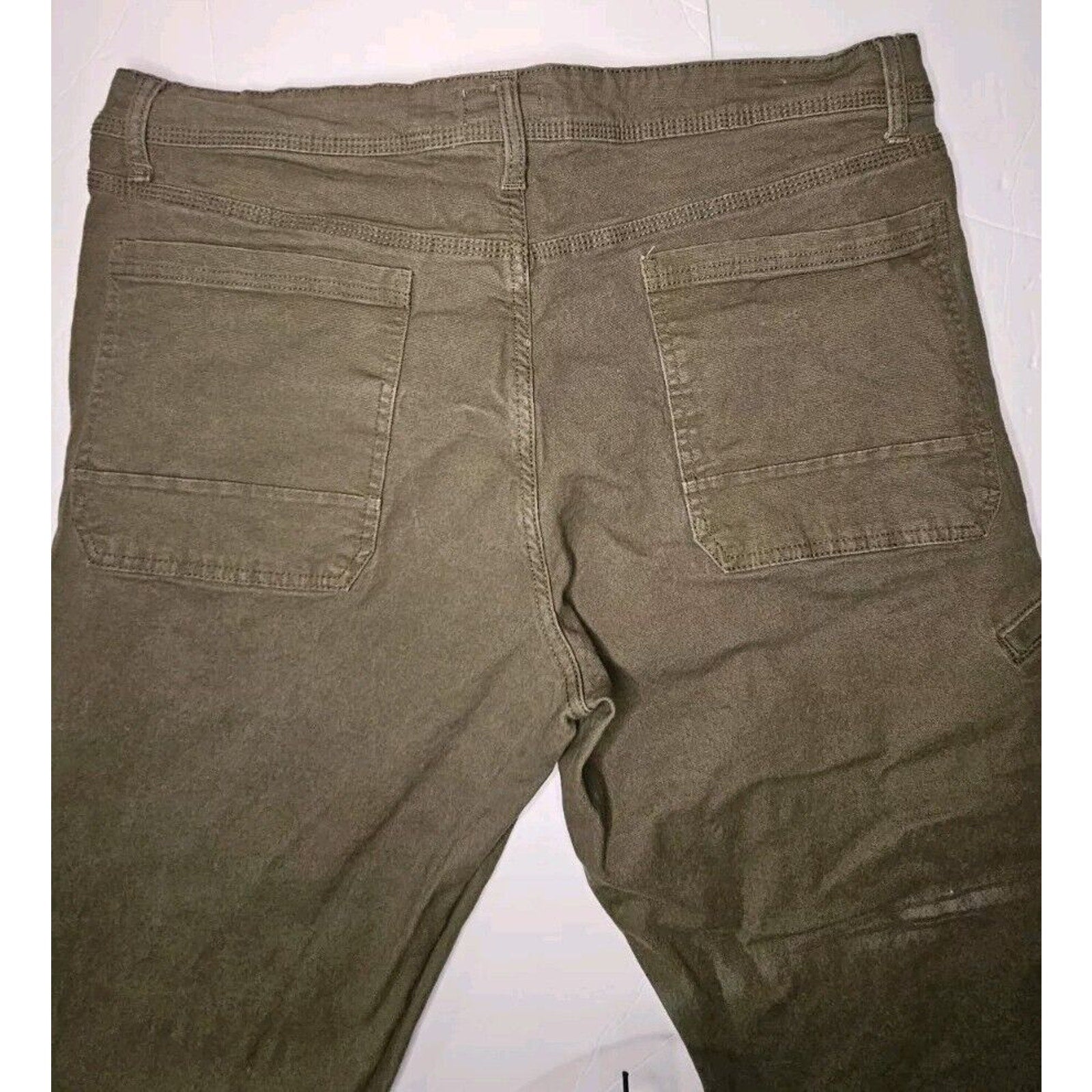 Weatherproof Vintage Flex Utility Pant Canvas Utility Pocket 38x29 Olive Relaxed