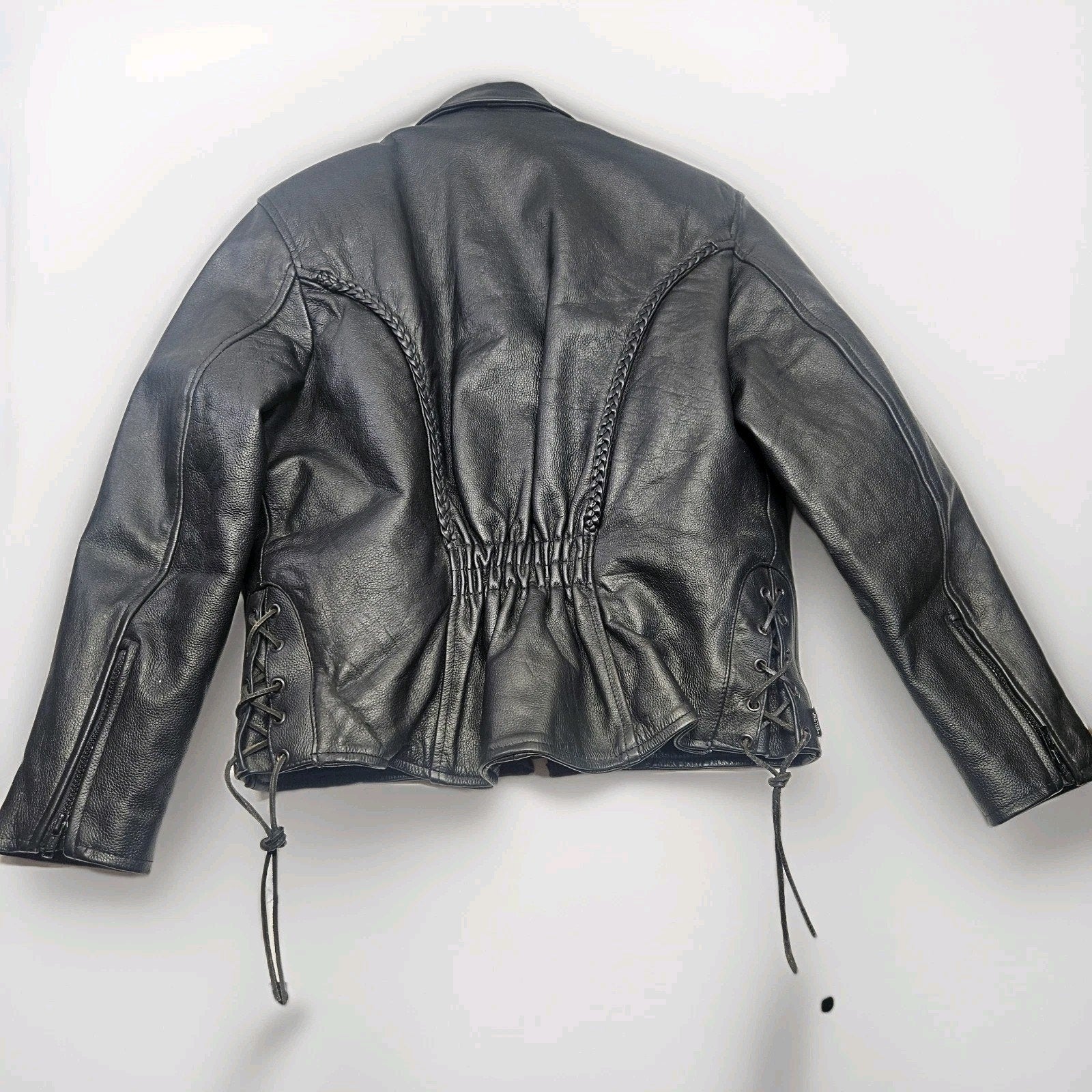 Vintage Leather King Thinsulate Leather Biker Jacket Womens Sz Large Motorcycle