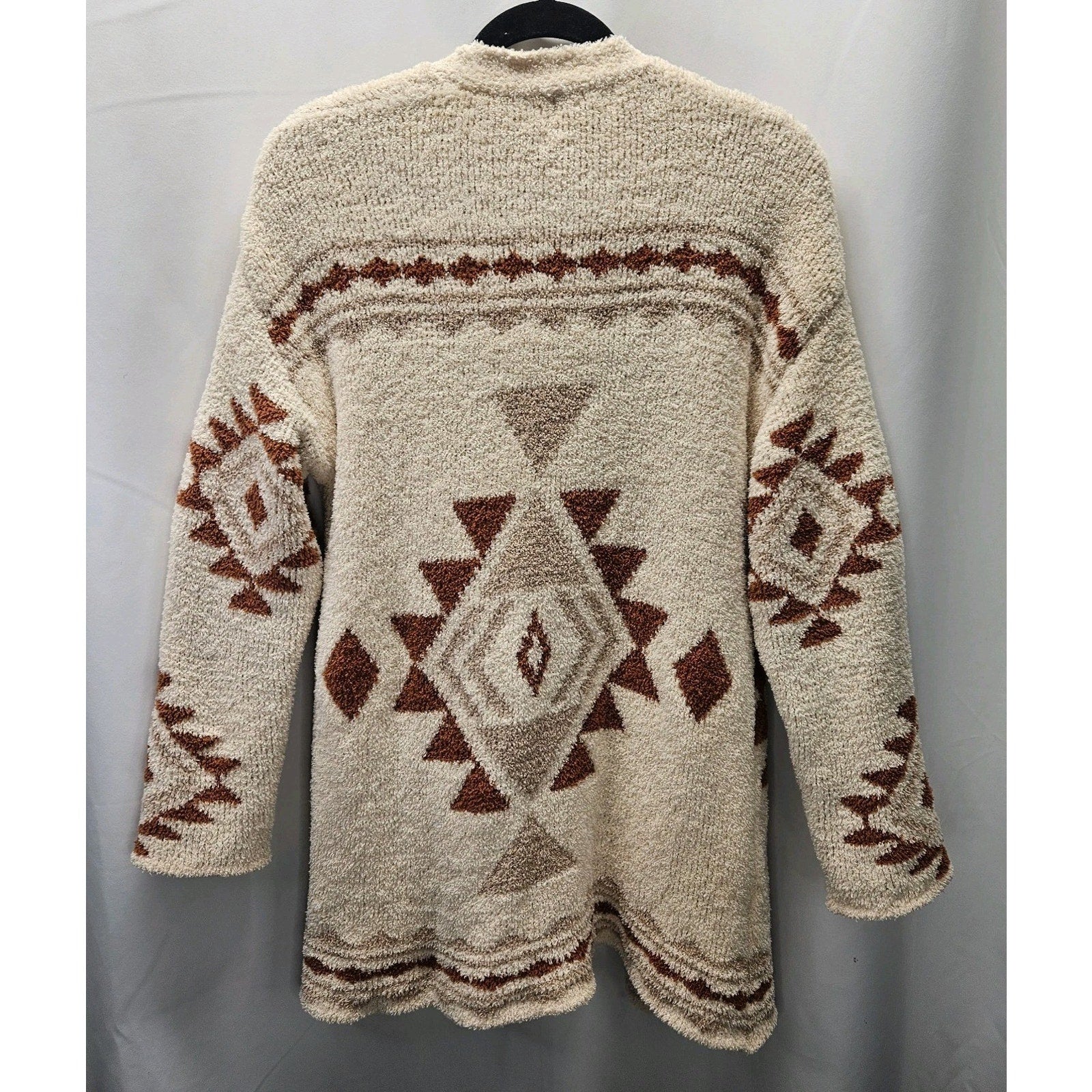Aztec Tribal Southwest Knit Cardigan Sweater Duster Top Western Yellowstone Lrg