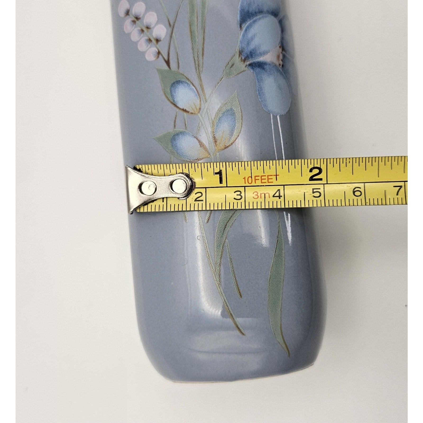 Vintage Ceramic Porcelain Bud Vase Tulips And Lily Of The Valley Gold Trim