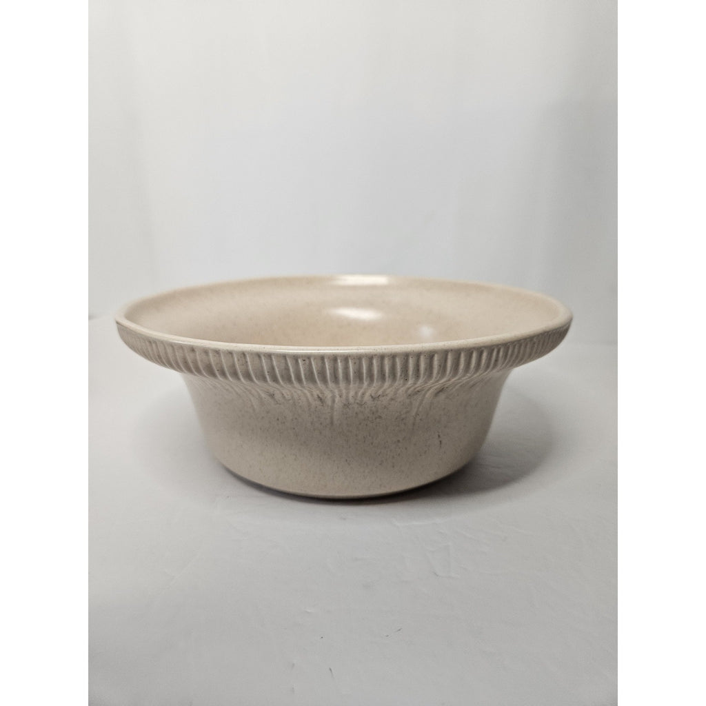 Vintage McCoy Pottery Tan Speckled Serving Bowl #593 Made in USA Cali Original