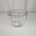 Vintage Art Deco Clear Glass Apothecary Candy Vanity Trinket Jar Lidded Canister