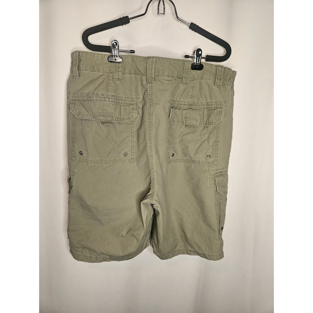 RedHead Shorts 38 Cargo Pocket Outdoor Hiking 9" Inseam Comfort Green Cotton