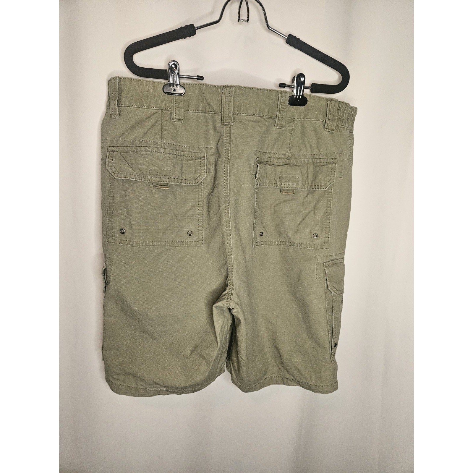 RedHead Shorts 38 Cargo Pocket Outdoor Hiking 9" Inseam Comfort Green Cotton