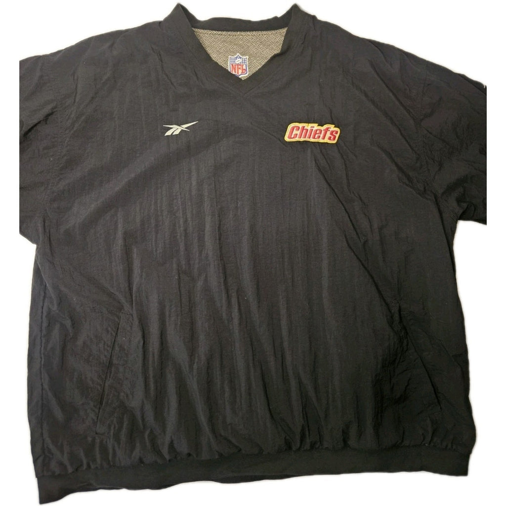 Vintage Reebok Pro-Line KANSAS CITY CHIEFS Embroidered Reversible Jacket 2XL XXL