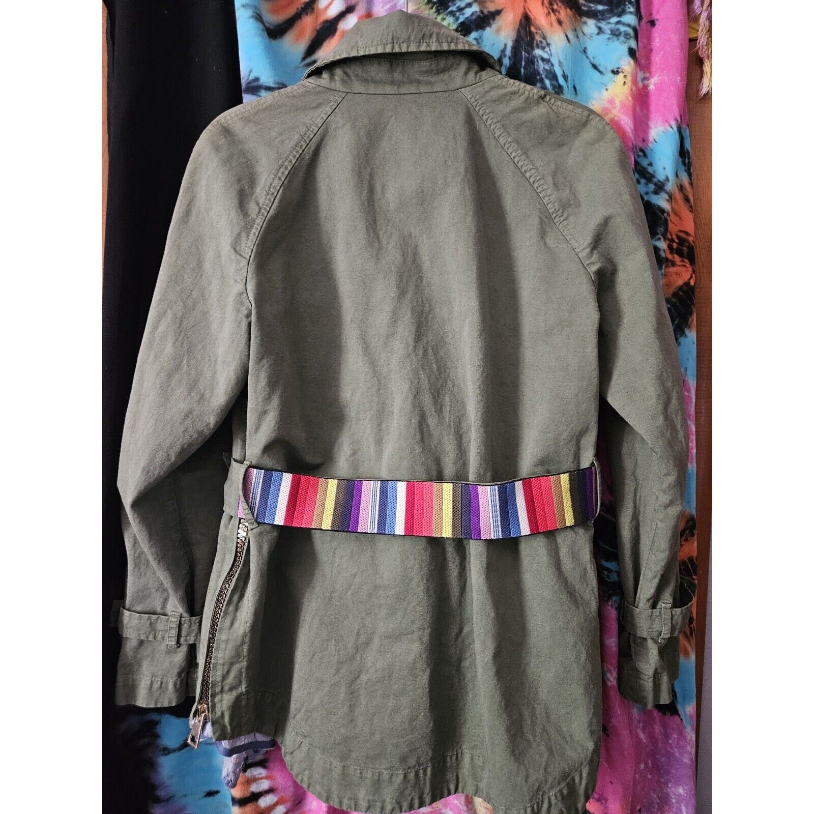 Rare Italian Designer Bazar Deluxe Olive Green Womens Jacket Med Tagila 44